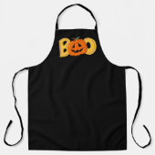 Tablier Hey Boo Cute Citrouille Typographie Dessin Art (Recto)