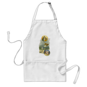 Tablier Hey Diddle comptine vintage de Mother Goose