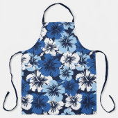 Tablier Hibiscus épopé Aloha Blue Hawaiian Floral (Recto)