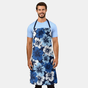 Tablier Hibiscus épopé Aloha Blue Hawaiian Floral