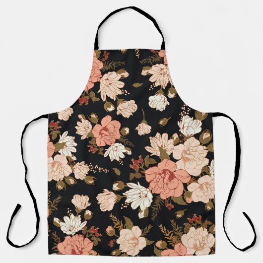 Tablier Hibiscus Floral : Conception Motif transparente (Recto)