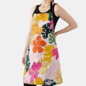 Tablier Hibiscus & Monstera : Vibrance tropicale (Insitu)