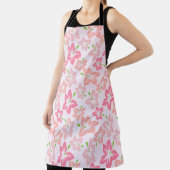 Tablier Hibiscus Rose, Fleurs Roses, Motif De Fleurs (Insitu)