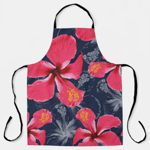 Tablier Hibiscus Tropical Fleurs été Design