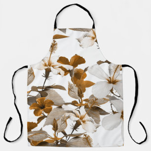 Tablier Hibiscus tropical vintage : Motif de Collage de ph