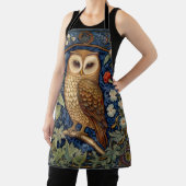 Tablier Hibou dans le jardin style William Morris (Insitu)