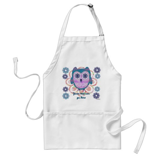 Tablier Hibou floral mignon (Devant)