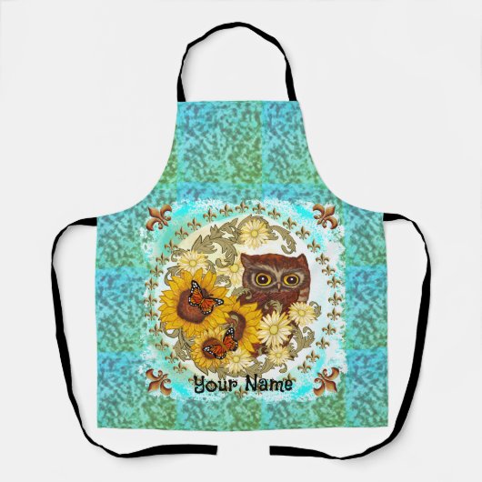Tablier Hibou Tournesol (Recto)