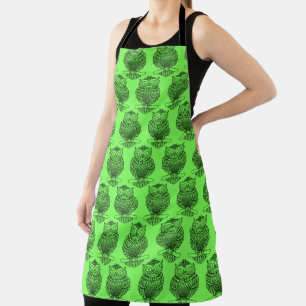 Tablier Hibou (vert néon) - Tabard