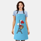 Tablier Hibou volant avec des ballons de coeur à Paris (Porté)