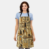 Tablier Hiéroglyphes égyptiens Or et Brown (Porté)