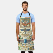 Tablier Hiéroglyphes égyptiens sur toute l'impression (Porté)