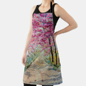 Tablier Himalaya Cherry Roadside Aquarelle Paysage (Insitu)