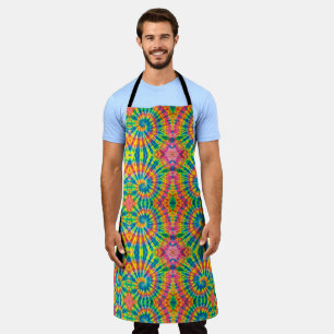 Tablier Hippie colorée Motif teinte Cravate