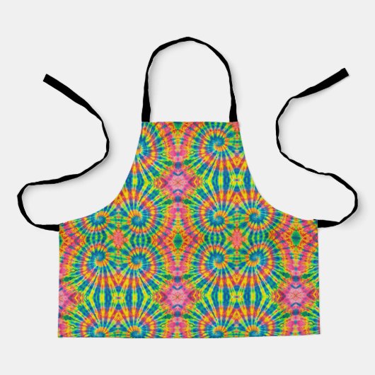 Tablier Hippie colorée Motif teinte Cravate (Recto)