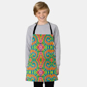 Tablier Hippie colorée Motif teinte Cravate (Porté)