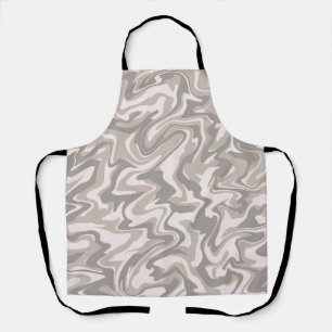 Tablier Hippie les années 70 Gris Marbre Liquide Swirl Boh