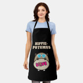 Tablier Hippie Potumus Baby Hippopotamus Lover (Porté)