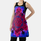 Tablier Hippie psychédélique rouge rose et bleu (Insitu)