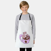 Tablier Hippo avec la coupe du café (Porté)
