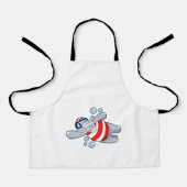Tablier Hippo comme Plongeur avec lunettes de natation (Recto)