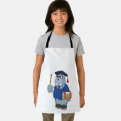 Tablier Hippo comme professeur avec livre (Insitu)