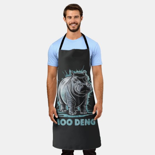 Tablier Hippo Radiant Moo Deng (Porté)