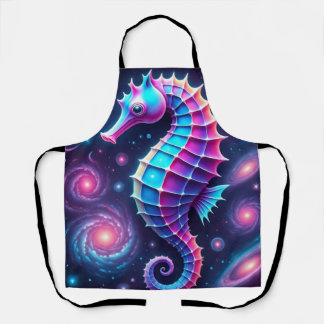 Tablier Hippocampe Cosmique Coloré