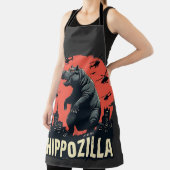 Tablier Hippozilla Éffrayant Moo Deng Hippo Halloween (Insitu)