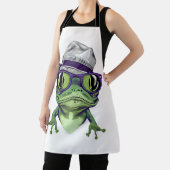 Tablier Hipster grenouille animal portant des lunettes et (Insitu)