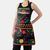 Tablier Hispanic Inspired Pattern Custom Name Apron (Insitu)