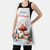 Tablier Hiver Bois Champignons de forêt Joyeux Noël (Insitu)