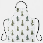 Tablier Hiver branché | Motif d'arbre de Noël (Recto)