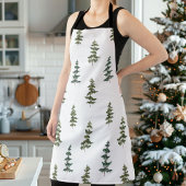 Tablier Hiver branché | Motif d'arbre de Noël