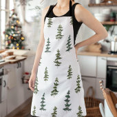 Tablier Hiver branché | Motif d'arbre de Noël