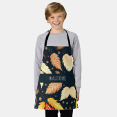 Tablier Hiver chute feuille Brown rétro Motif (Porté)