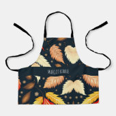 Tablier Hiver chute feuille Brown rétro Motif (Recto)