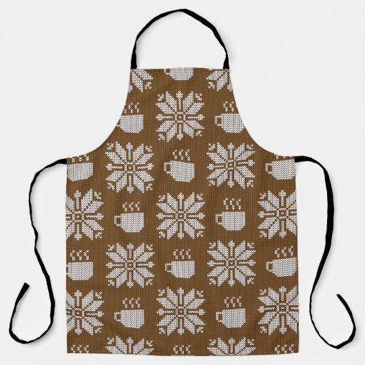Tablier Hiver confit : Tasses à thé décoratives (Recto)