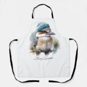 Tablier Hiver Kookaburra voeux, personnalisé (Recto)