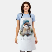 Tablier Hiver Kookaburra voeux, personnalisé (Porté)