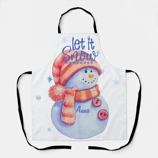 Tablier Hiver Laissez-le neiger (Recto)