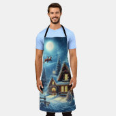 Tablier Hiver/Père Noël/Noël/Neige (Porté)