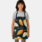Tablier Hiver tombant feuille Orange Gradient Motif (Insitu)