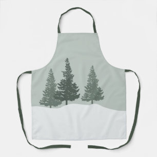 Tablier Hiver Wonderland Forêt Arbres