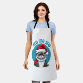 Tablier Ho ho non - drôle de chat grumpy santa (Porté)