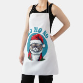 Tablier Ho ho non - drôle de chat grumpy santa (Insitu)