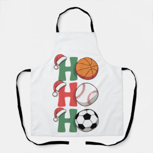Tablier Ho Santa Noël Basket-ball Baseball Football Noël