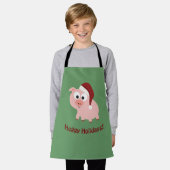 Tablier Hoggy Vacances Noël Cochon (Porté)