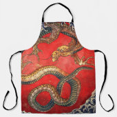 Tablier Hokusai Dragon, Art Japonais (Recto)