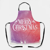 Tablier Holiday Deer Landscape (Recto)